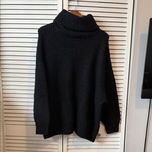 Zara Black Knit Turtleneck Sweater